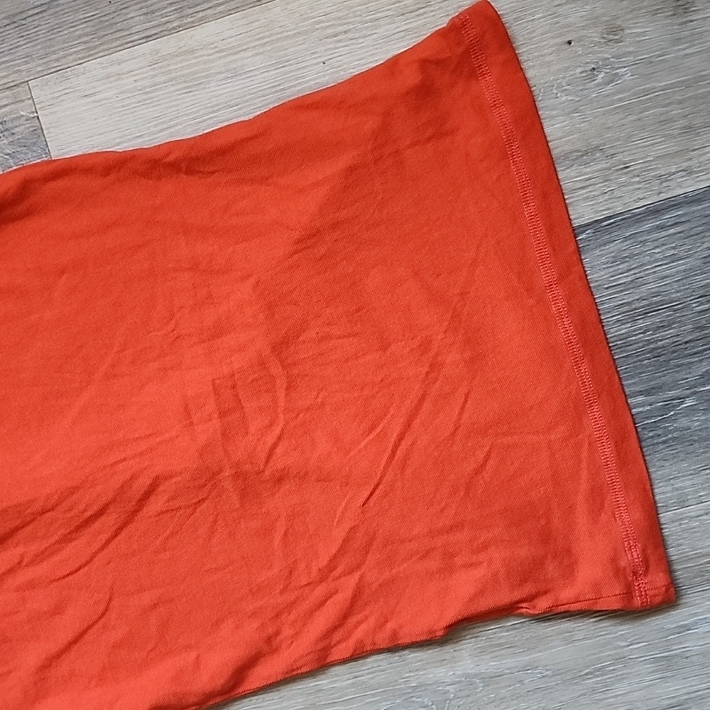 Tory Burch Orange Ruffled Button-Down Shirt - Picture 12 of 12